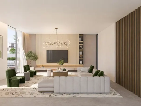 Modern bedroom interior at Athlon by Aldar Properties with elegant design and natural lighting