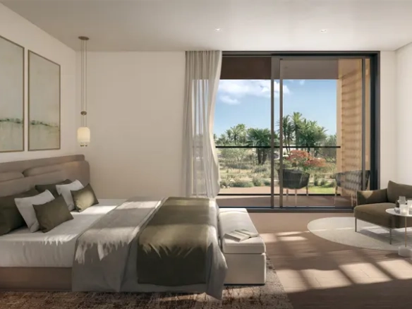 Spacious master bedroom at Athlon by Aldar Properties featuring premium finishes and comfort